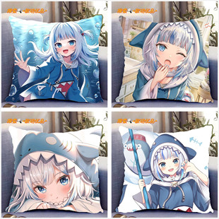 噶呜古拉周边双面抱枕鲨鱼娘gawrgura同款等身生日礼物定制送枕芯