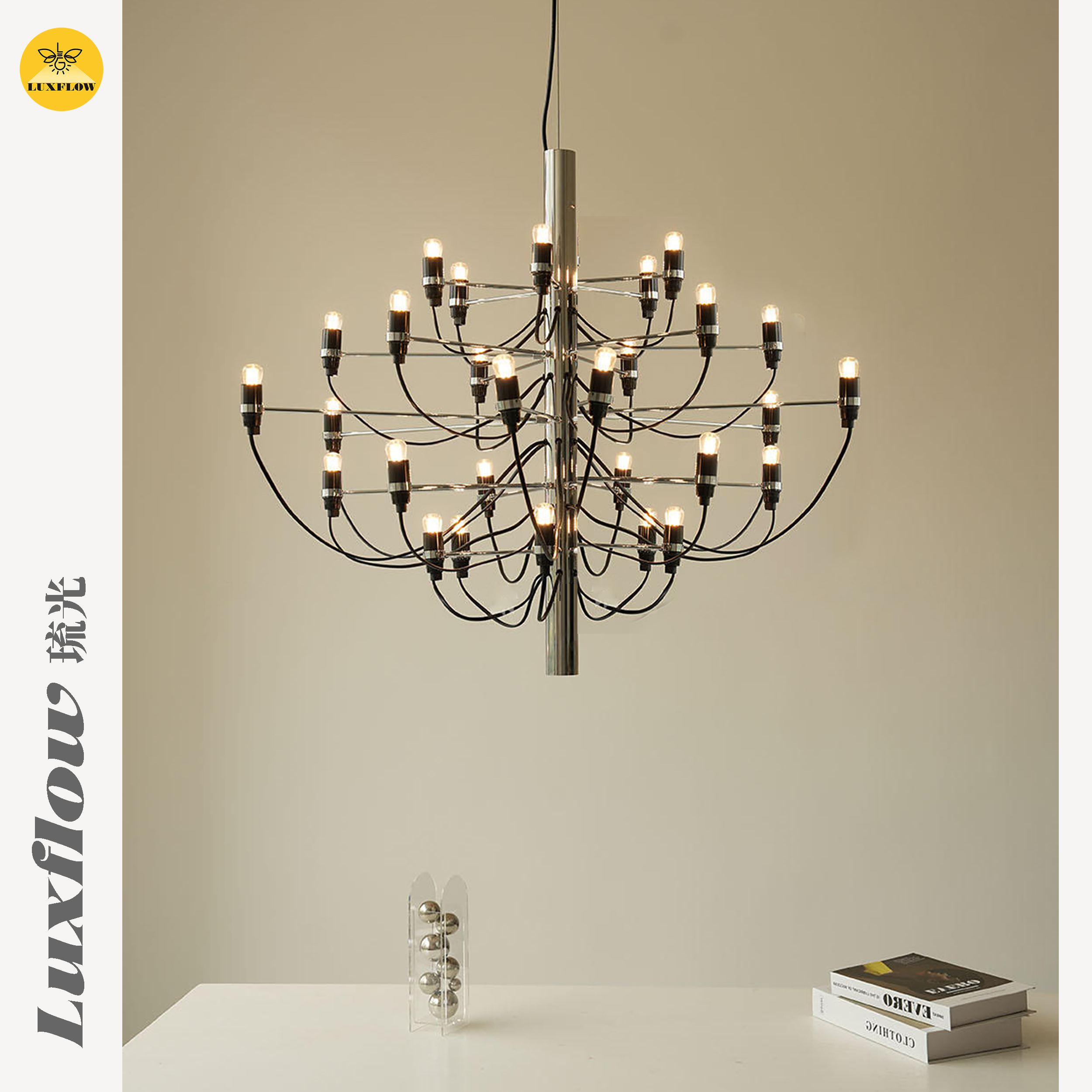 琉光意大利2097盛夏果实法式客厅餐厅吊灯楼梯设计师挑空复式别墅