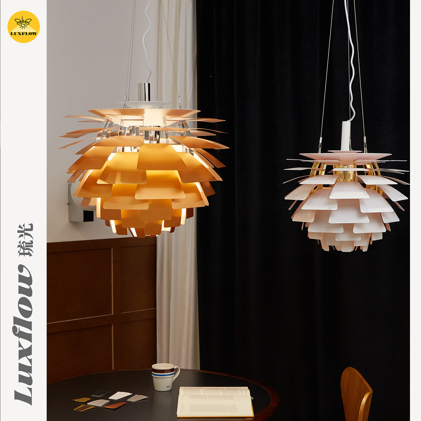 琉光丹麦松果吊灯北欧客厅灯别墅卧室复式楼梯间设计师款灯具,家装灯饰光源,客厅吊灯,淘宝优惠券,粉丝福利购,淘宝优惠卷