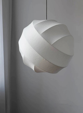 琉光日式风Turner吊灯侘寂风简约餐厅灯创意民宿客厅卧室蚕丝灯罩