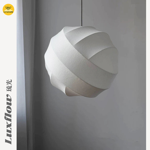 琉光日式风Turner吊灯侘寂风简约餐厅灯创意民宿客厅卧室蚕丝灯罩