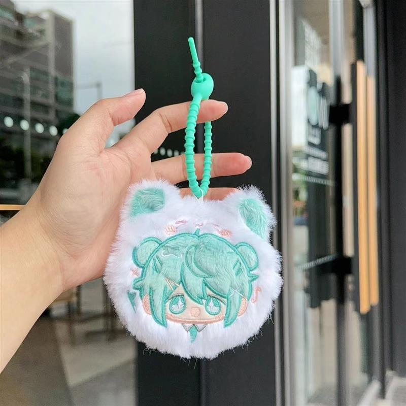 日系动漫初音未来毛绒创意小零钱包少女心可爱学生蓝牙耳机收纳包