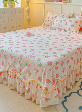 防滑单件床裙韩版床罩不褪色起球床围床盖席梦思保护套1.0