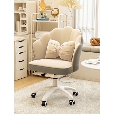 化妆椅女生卧室感梳妆台凳子2025新款化妆凳家用轻奢靠背椅子