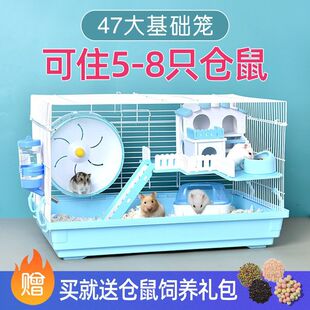 一只笨鼠仓鼠窝2只豚鼠窝小猖鼠笼子仓鼠的窝仓鼠箱躲避闯关屋新