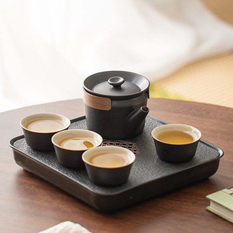 功夫小茶具套装家用单人简约现代日式酒店用品客房宿舍泡茶器茶杯
