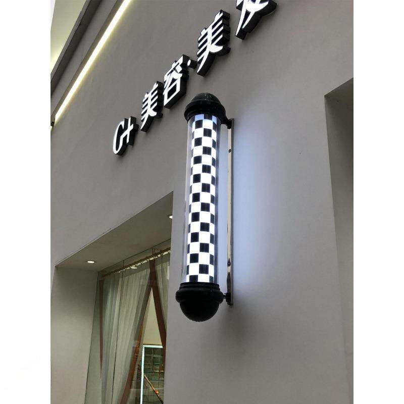 美发转灯美发转灯理发店LED圆形广告壁挂发廊挂墙会所活动