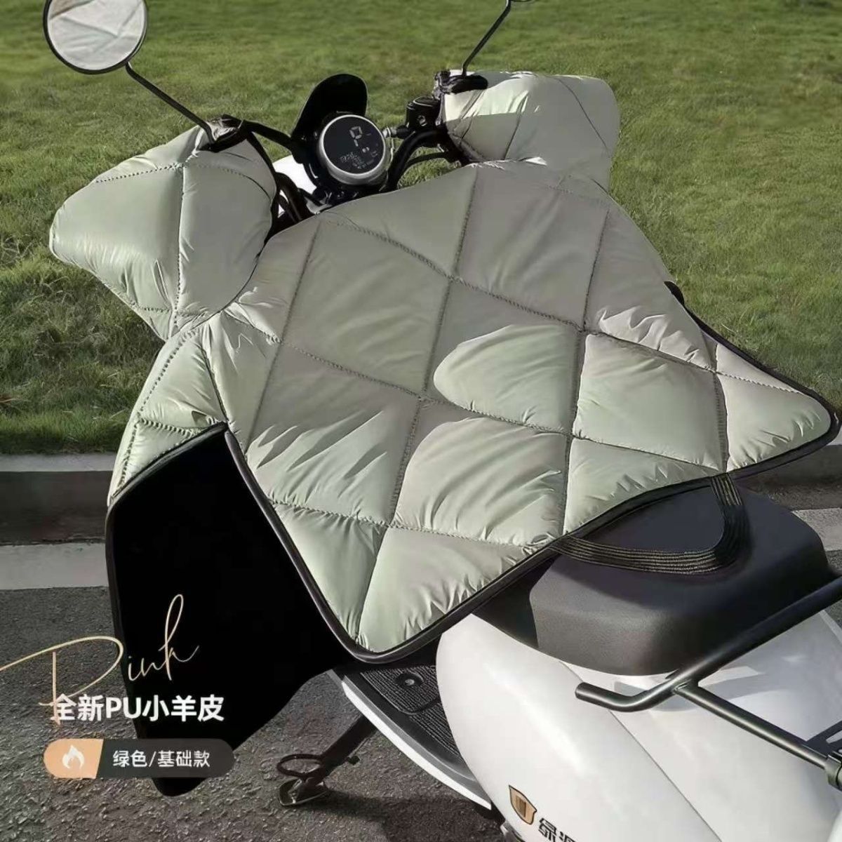 电动车挡风加绒小羊皮2025通用加厚保暖防水摩托车冬季直发一件