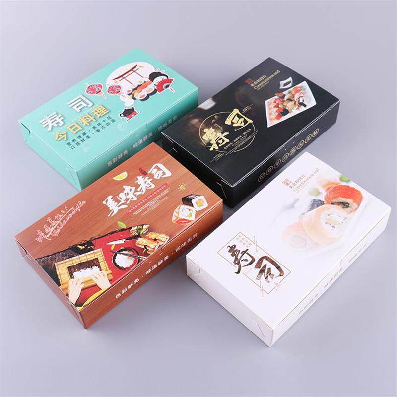加厚日式寿司盒子便当盒一次性外卖包装纸盒创意餐盒100个批新品