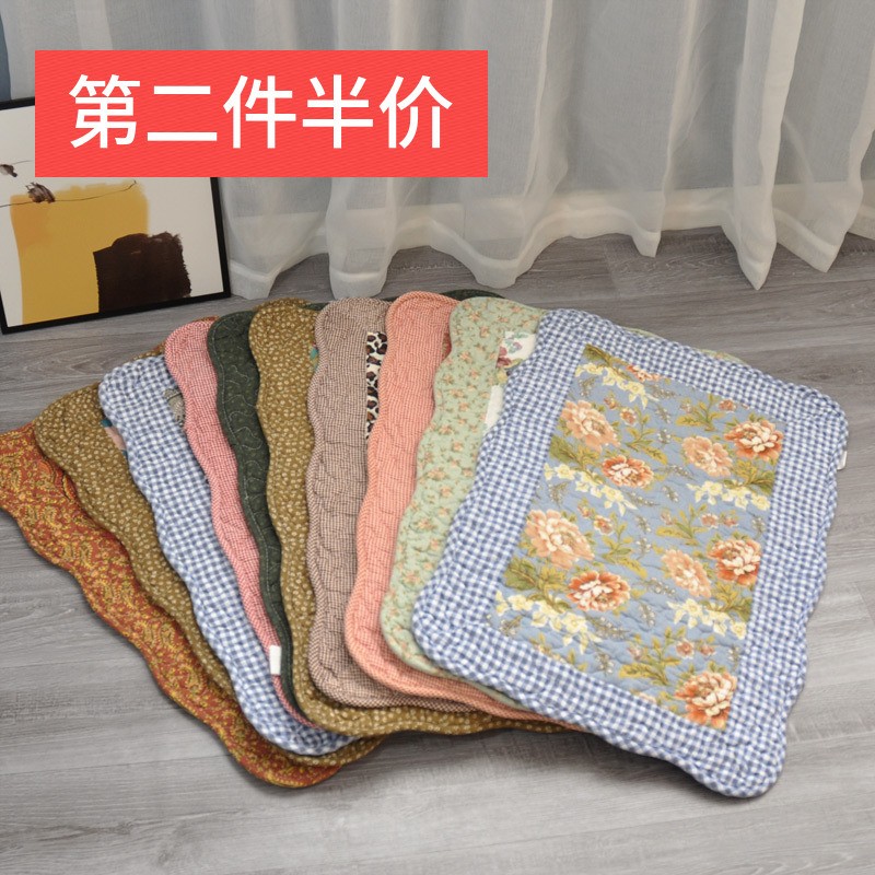 P66D卫生间浴室吸水脚垫家用门垫可机洗纯棉夹棉地垫宠物猫猫隔凉