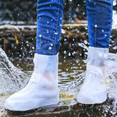 耐磨便携靴套中筒骑行骑车防雨鞋 子男女外穿成人 套下雨天脚套鞋