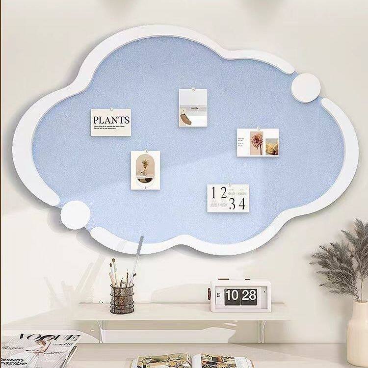 云朵毛毡照片背景展示留言板墙贴软木板墙板墙面客厅装饰打孔相片