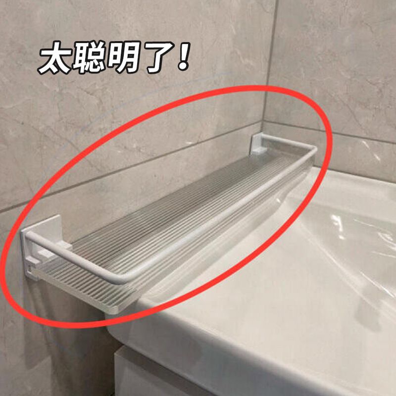 浴室用品置物架吸盘洗漱台化妆品整理架免打孔壁挂架子三角振尾荣