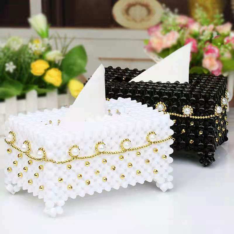 diy手工串珠纸巾盒材料包散珠成人编织珍珠抽纸盒客厅饰品摆件,家庭/个人清洁工具,卷纸器/纸巾架,淘宝优惠券,粉丝福利购,淘宝优惠卷