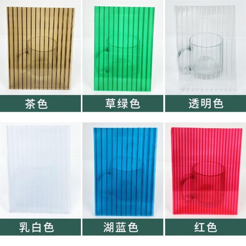 阳光板车棚卷材空心板四层板雨棚防晒耐力板户外双层隔热露台采光