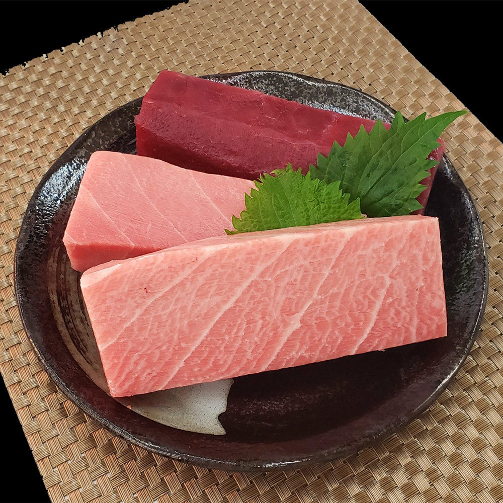 奢豪味大西洋蓝旗金枪鱼带皮黑鲔大腹中腹天身组合日料刺身生鱼片