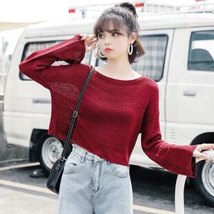 200斤加大码 针织罩衫 女装 新款 遮肚冰丝女学生上衣 胖mm春秋夏季