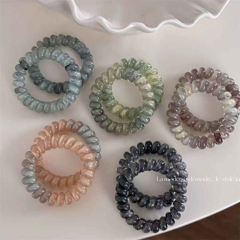 电话线发圈头绳高级感简约发绳无痕皮筋女扎头高弹力扎头发发饰