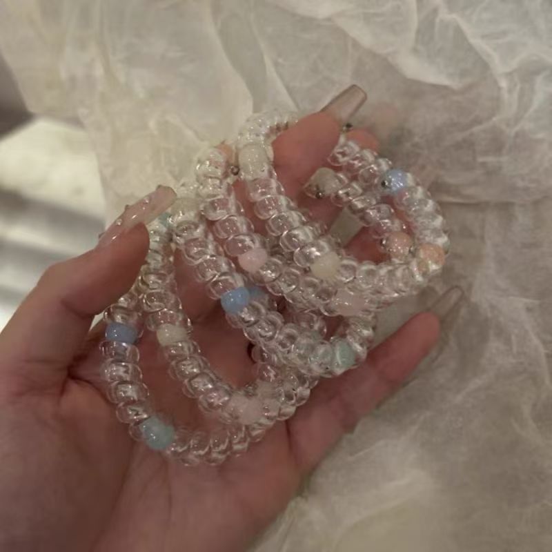 无痕气质发绳简约电话线发圈少女扎头发不伤发头绳皮筋高颜值ins