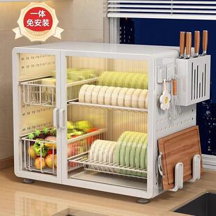 厨柜子里的置物架碗碟收纳架碗柜沥水架家用台面多功能放碗筷盘餐