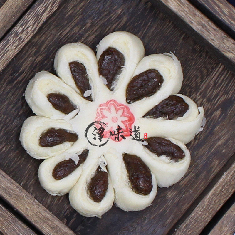 天津北京特产京八件枣花酥枣泥馅酥饼白皮手工糕点传统风味零食