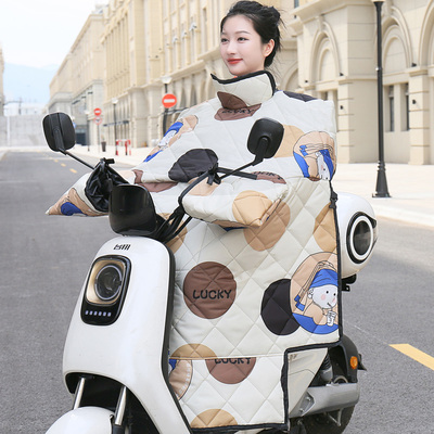 电动车挡风被四季通用双面防水电瓶摩托车春秋冬季加大保暖防风罩