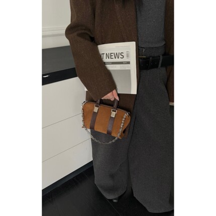 小红书推荐欧洲站女包磨砂牛皮新款时尚百搭大容量单肩斜挎包休闲