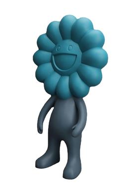 欧式创意树脂葵花笑脸人雕塑样板房家居书房桌面客厅软饰品摆件