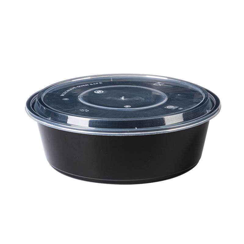 3000ml圆盆高盖一次性餐盒外卖打包盒美式圆形饭盒小龙虾酸菜鱼盆