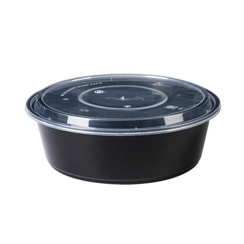 3000ml圆盆高盖一次性餐盒外卖打包盒美式圆形饭盒小龙虾酸菜鱼盆