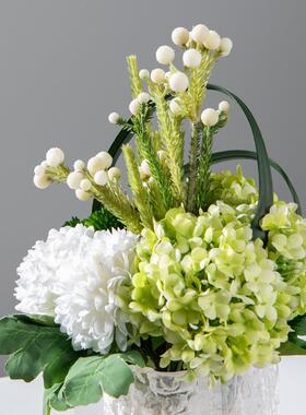 现代轻奢假花仿真花餐桌摆花装饰花束干花整体花艺装饰品
