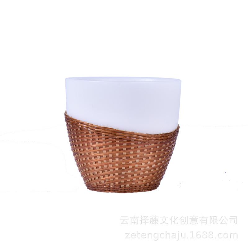 非遗竹丝扣瓷德化羊脂白玉瓷盖碗家用办公室主人杯品茗杯茶具套装