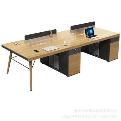 员工办公室简约现代职员办公桌椅组合新升级创意职员桌4/6/8人位