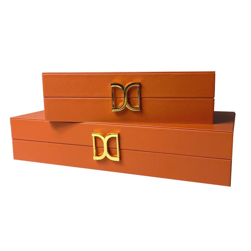 新中式首饰盒收橙纳盒样板房饰衣品摆件首饰盒帽0606间软装现代色