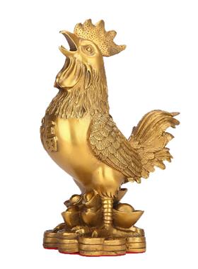 厂家直供纯黄铜鸡大小号摆件福鸡·公鸡·金钱鸡·大吉大利鸡送礼