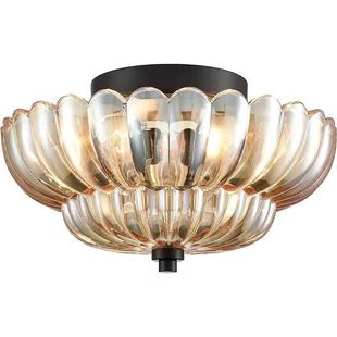 玻璃罩吸顶灯轻奢法式 简约复古玄关卧室阳台灯 外贸出口美式