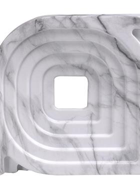 现代北欧方圆抽象摆件高端样板间客厅售楼处博古架设计师软装饰品