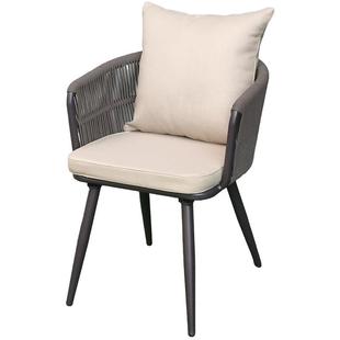 北欧编藤织带阳台桌椅简约休闲藤椅奶茶店桌椅户外庭院阳台桌椅