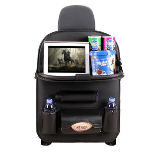 皮革汽车座椅后背收纳袋皮革餐桌款汽车收纳袋