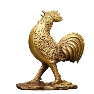 工厂直发铜公鸡雄鸡黄铜摆件办公室客厅桌面装饰品宴会送礼铜摆饰