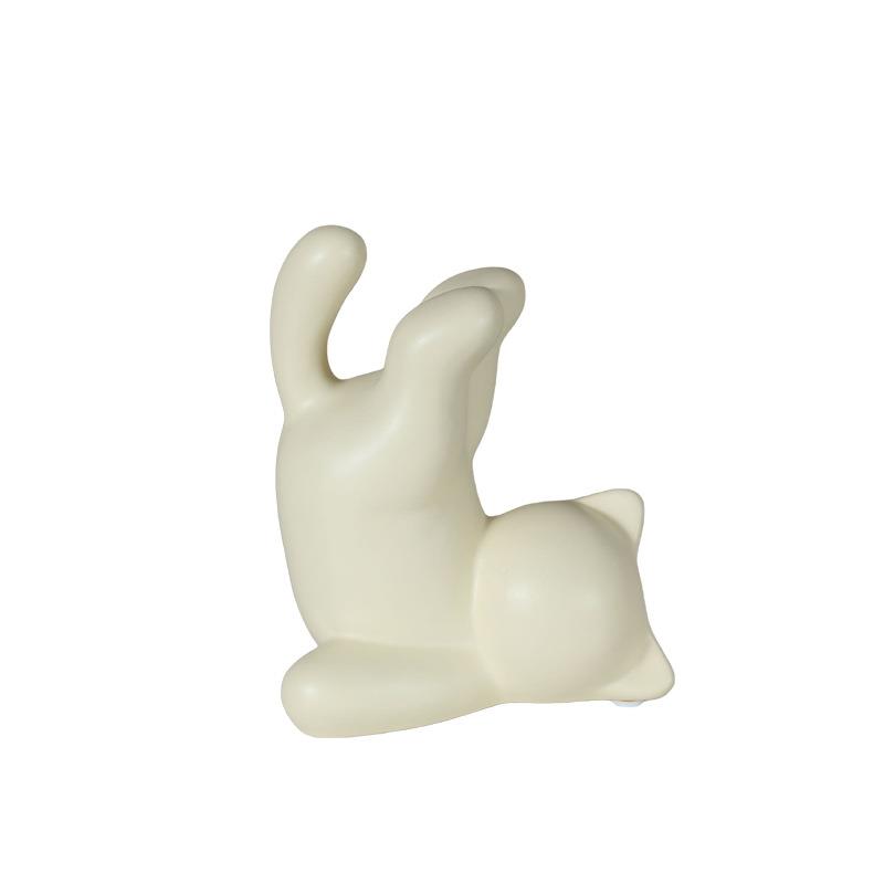 现代柜立陶瓷猫咪抽象艺KGC术客摆倒件家居厅酒柜电视办公室软装