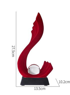 轻奢艺术高档风生水起桌面摆件办公室酒柜电视柜装饰开业乔迁礼品