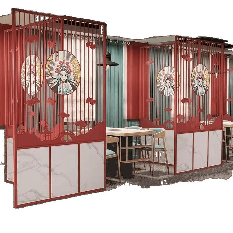 制定铁艺屏风隔断墙镂空办公室客厅玄关餐厅酒吧吊顶网工业风装饰