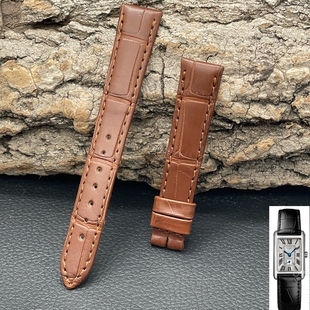 梦诗纯表行 适配浪琴优雅系列L5.255黛绰维纳手表鳄鱼皮表带 15mm