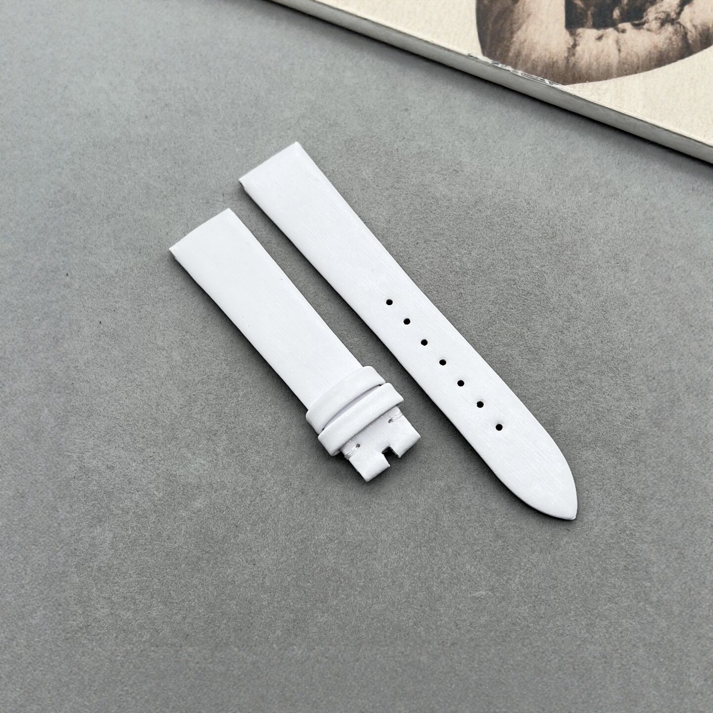 梦诗纯表行 适配欧米茄碟飞428手表绢丝带 鳄鱼皮表带14 16 18mm