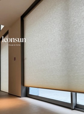 隔热防晒上下升降蜂巢帘遮阳电动百叶内开窗帘办公室客厅阳台书房