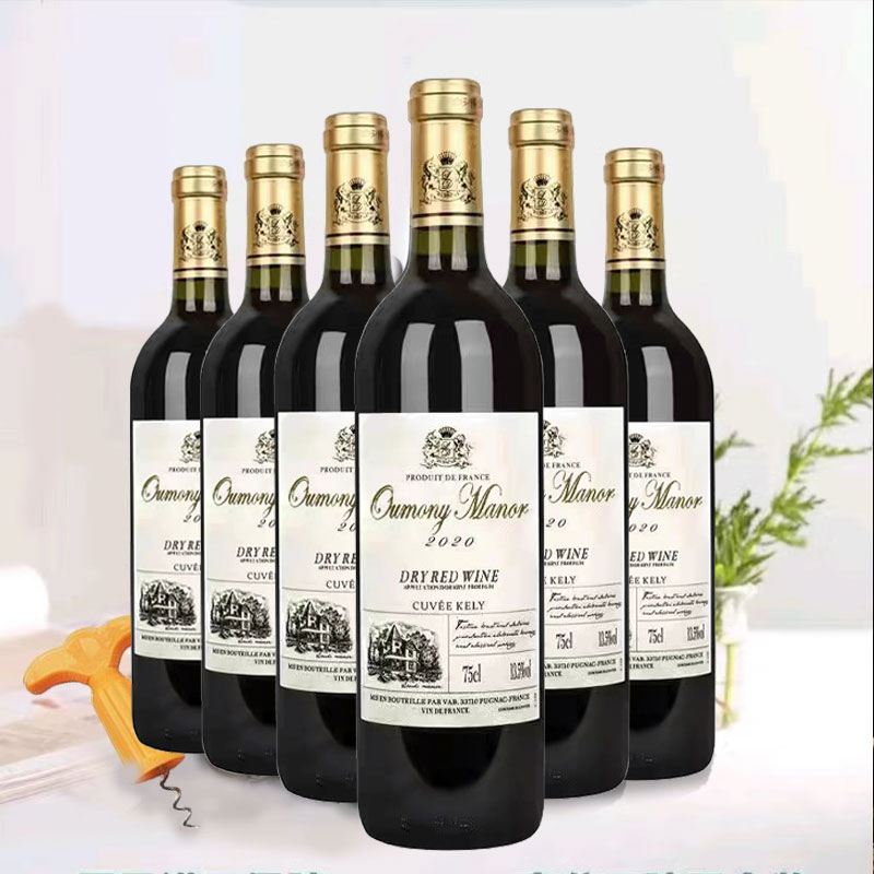 法国原瓶原装进口红酒美乐干红葡萄酒 六瓶750ml*6 婚庆送礼