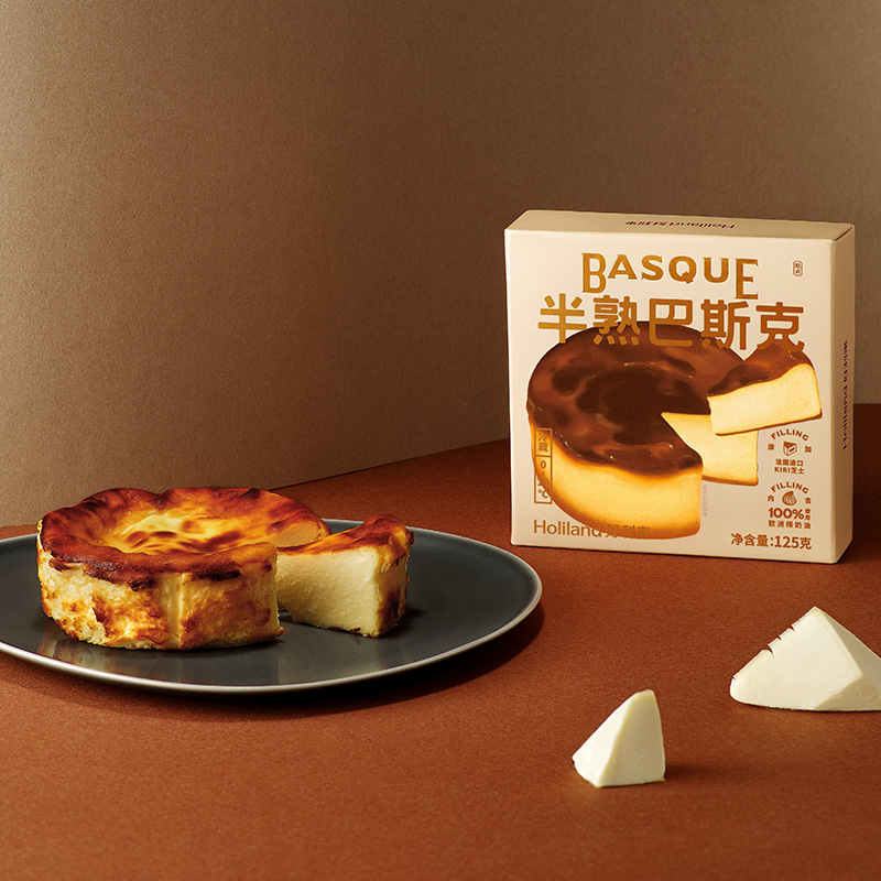 好利来半熟巴斯克芝士蛋糕零食软心糕点甜品下午茶抖音头条推荐