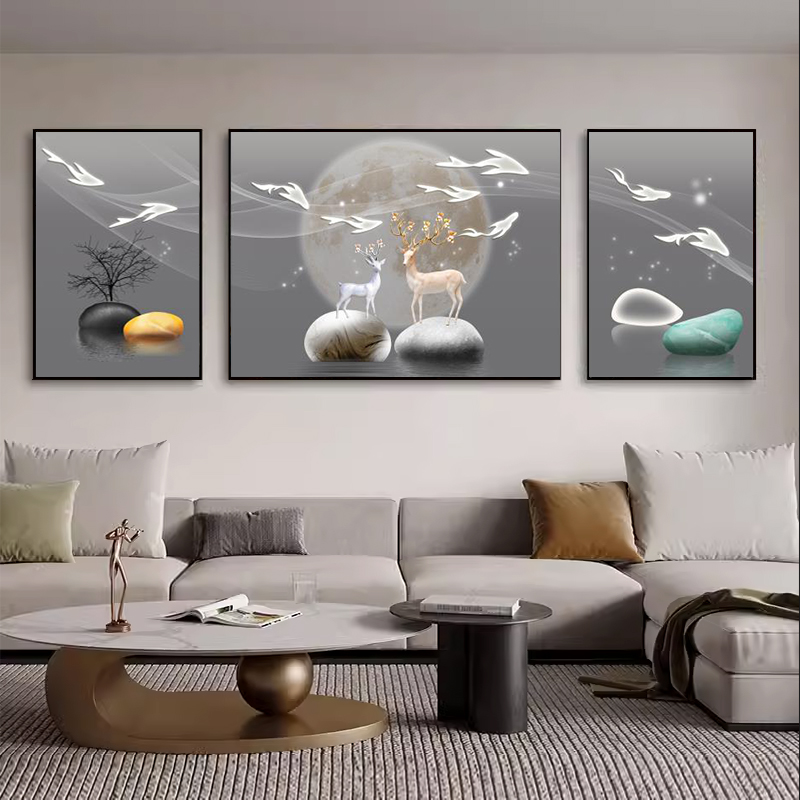 客厅沙发背景墙现代简约加厚画板