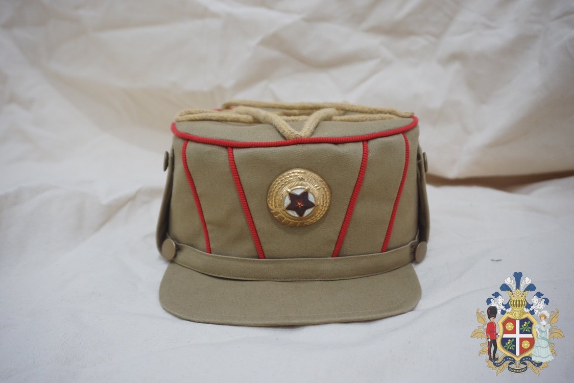 《金刚川》朝鲜战争抗美援朝时期朝鲜军官夏季卡其色桶帽